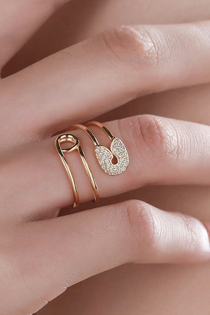 Pin Up Χρυσό Δαχτυλίδι με Κρύσταλλα | Κοσμήματα - Δαχτυλίδια | Pin Up Gold Crystal Ring
