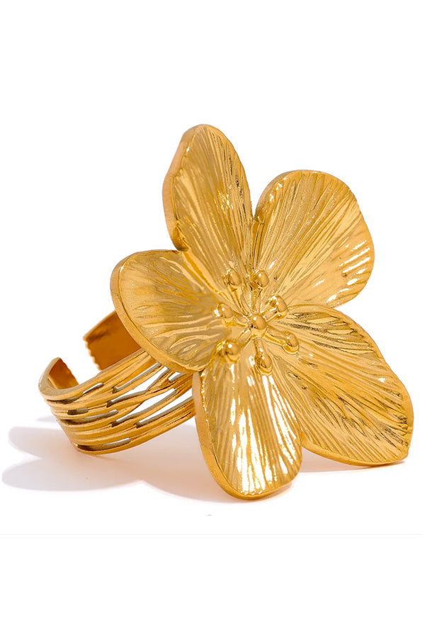 Anelia Χρυσό Δαχτυλίδι με Σχήμα Λουλουδιού | Κοσμήματα - Δαχτυλίδια | Anelia Gold Flower Ring