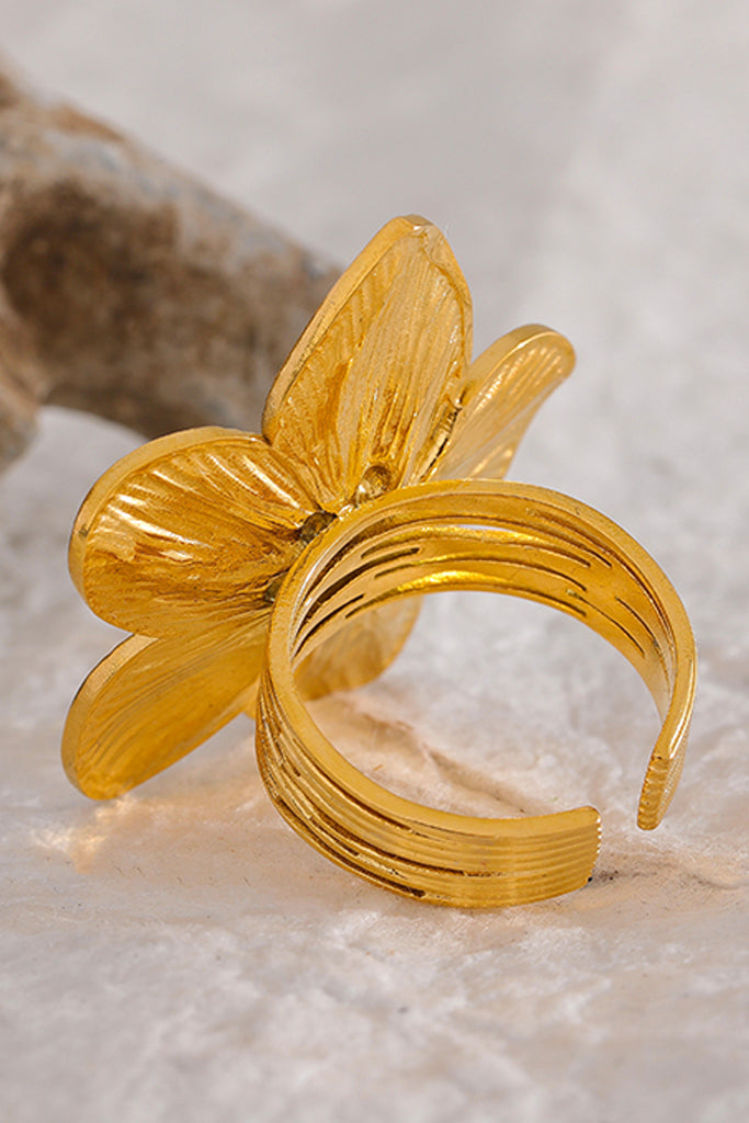 Anelia Χρυσό Δαχτυλίδι με Σχήμα Λουλουδιού | Κοσμήματα - Δαχτυλίδια | Anelia Gold Flower Ring