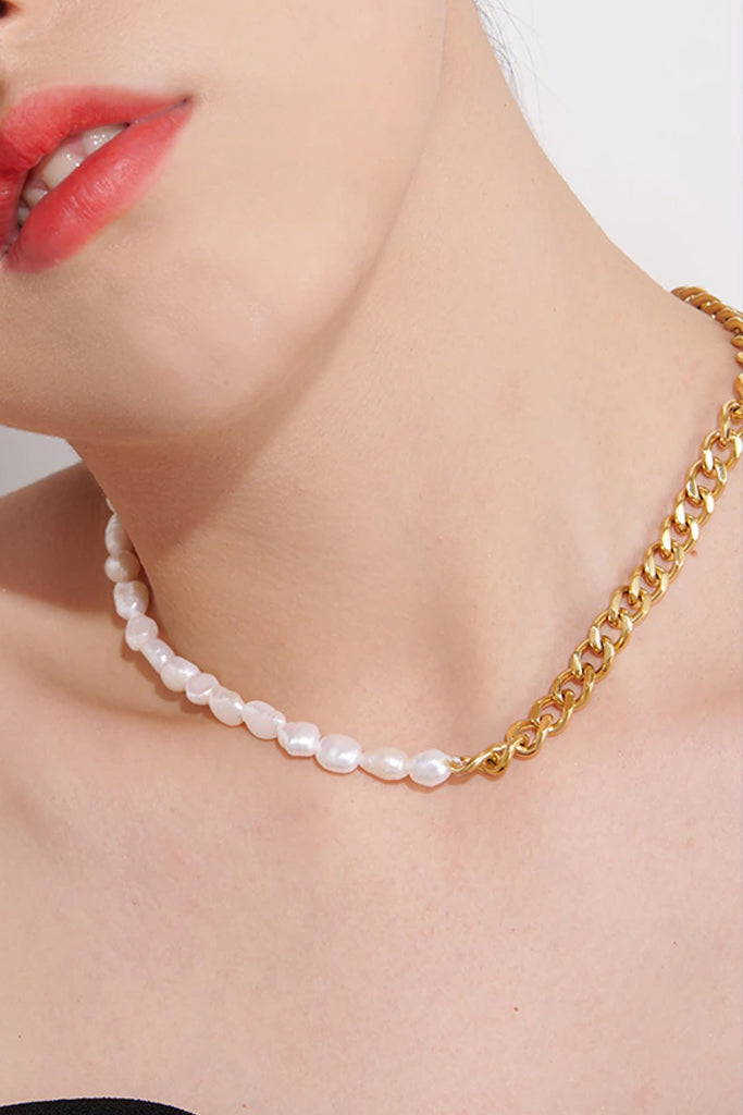 Amalia Κολιέ με Πέρλες και Χρυσή Αλυσίδα | Κοσμήματα - Κολιέ - Πέρλες