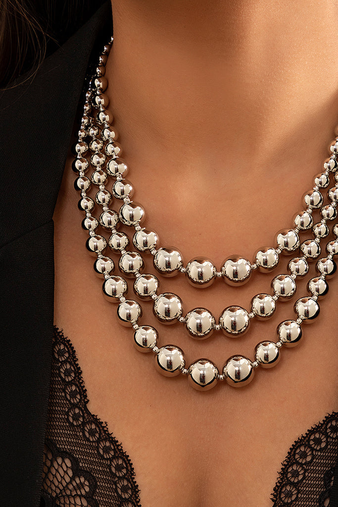 Dalida Ασημί Κολιέ με Πέρλες | Κοσμήματα - Κολιέ | Dalida Silver Pearl Necklace
