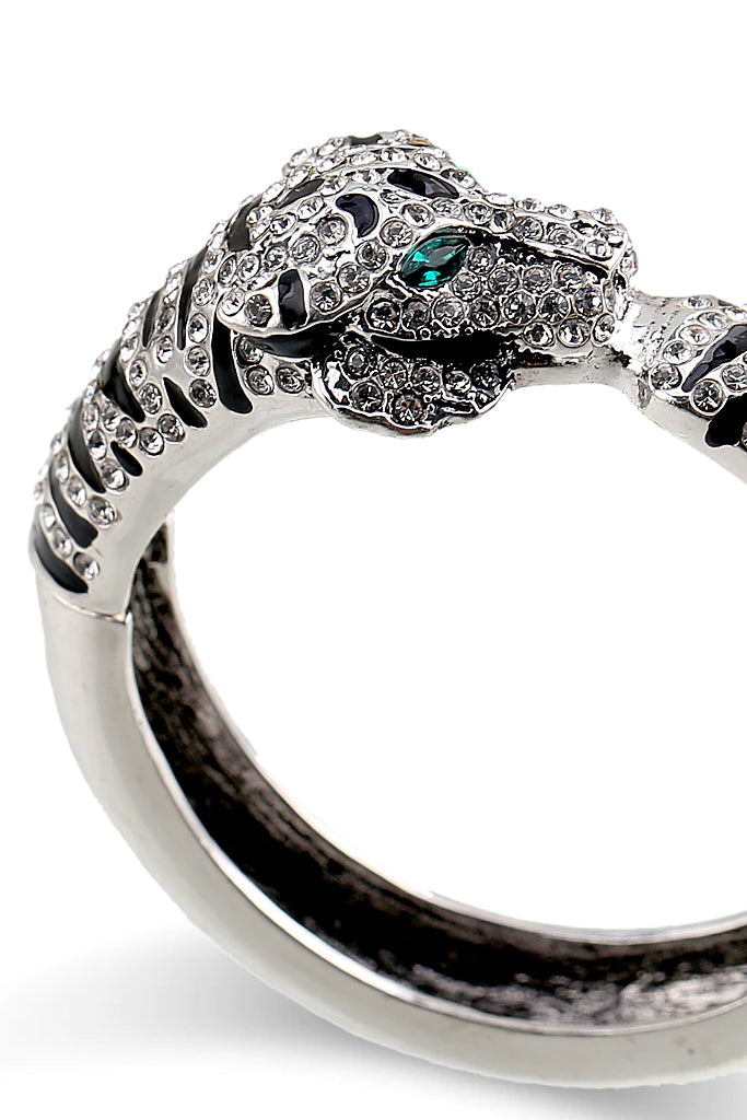 Jaguar Βραχιόλι Χειροπέδα με Κρύσταλλα - Kenneth Jay Lane | Κοσμήματα Jaguar Crystal Cuff Bracelet