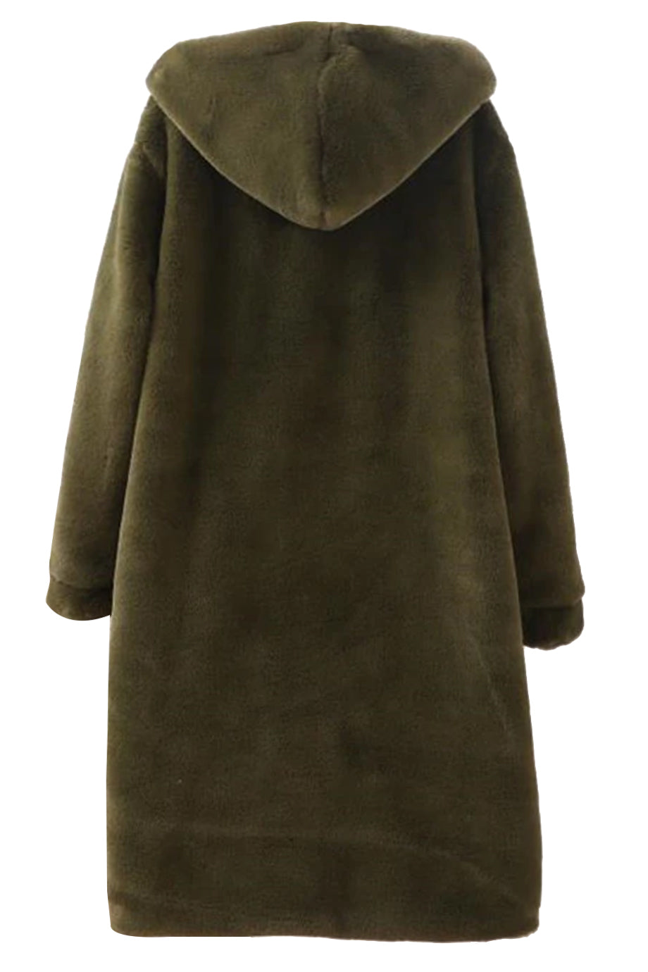 Seronia Λαδί Παλτό με Συνθετική Γούνα και Κουκούλα | Γυναικεία Ρούχα - Παλτό Πανοφώρια