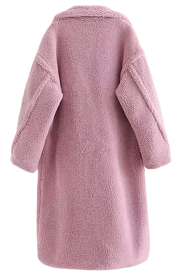 Syden Λιλά Shearling Παλτό Πρόβατο | Γυναικεία Ρούχα - Παλτό Πανωφόρια| Syden Light Purple Shearling Coat