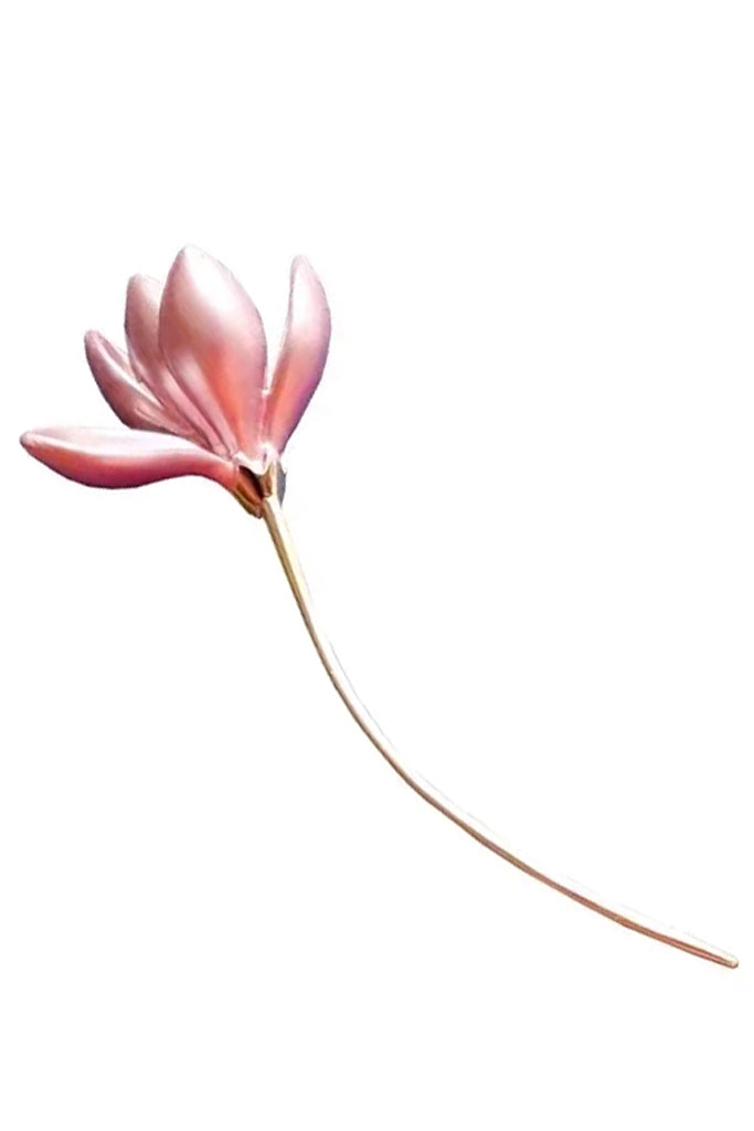 Pink Magnolia Καρφίτσα με Λουλούδι