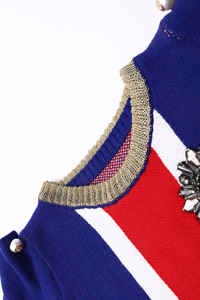 National Flag Πολύχρωμο Πουλόβερ με Κέντημα | Γυναικεία Ρούχα - Πουλόβερ 