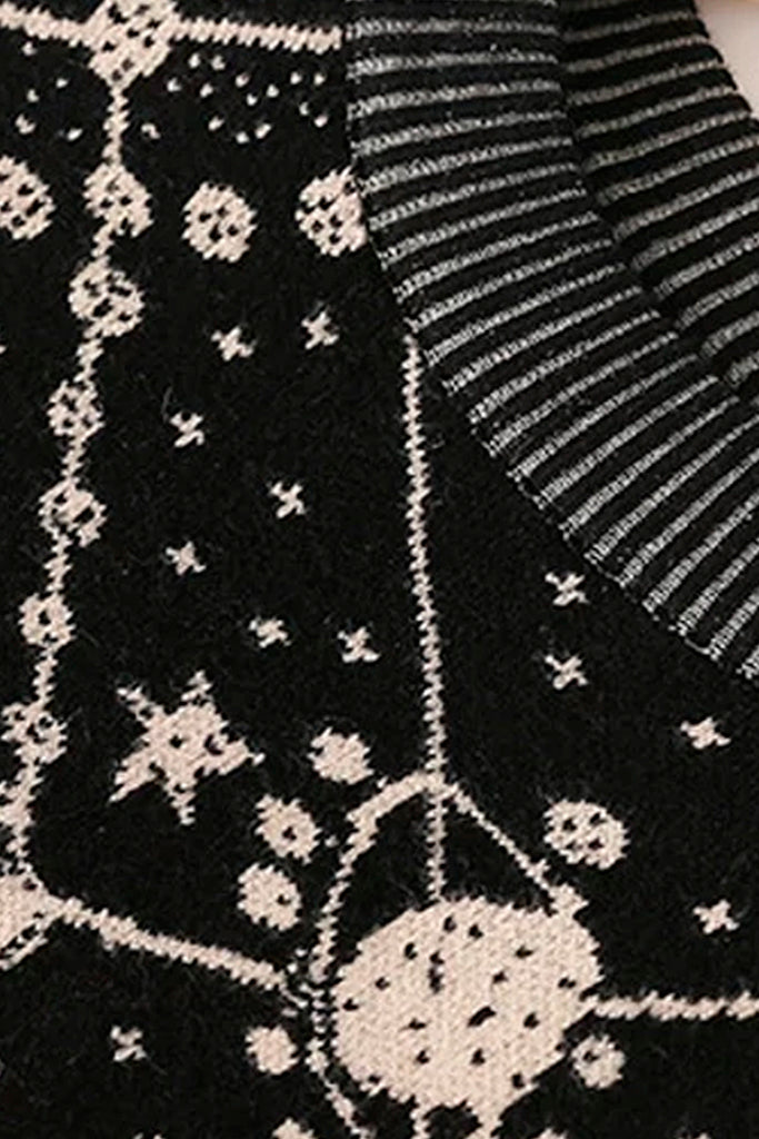 Starrie Ασπρόμαυρο Πουλόβερ με Σχέδια | Γυναικεία Ρούχα - Πουλόβερ