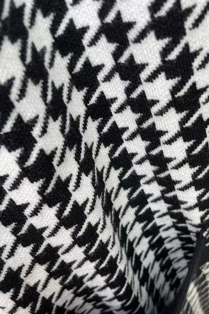 Maddi Ασπρόμαυρη Πλεκτή Ζακέτα | Γυναικεία Ρούχα - Ζακέτες