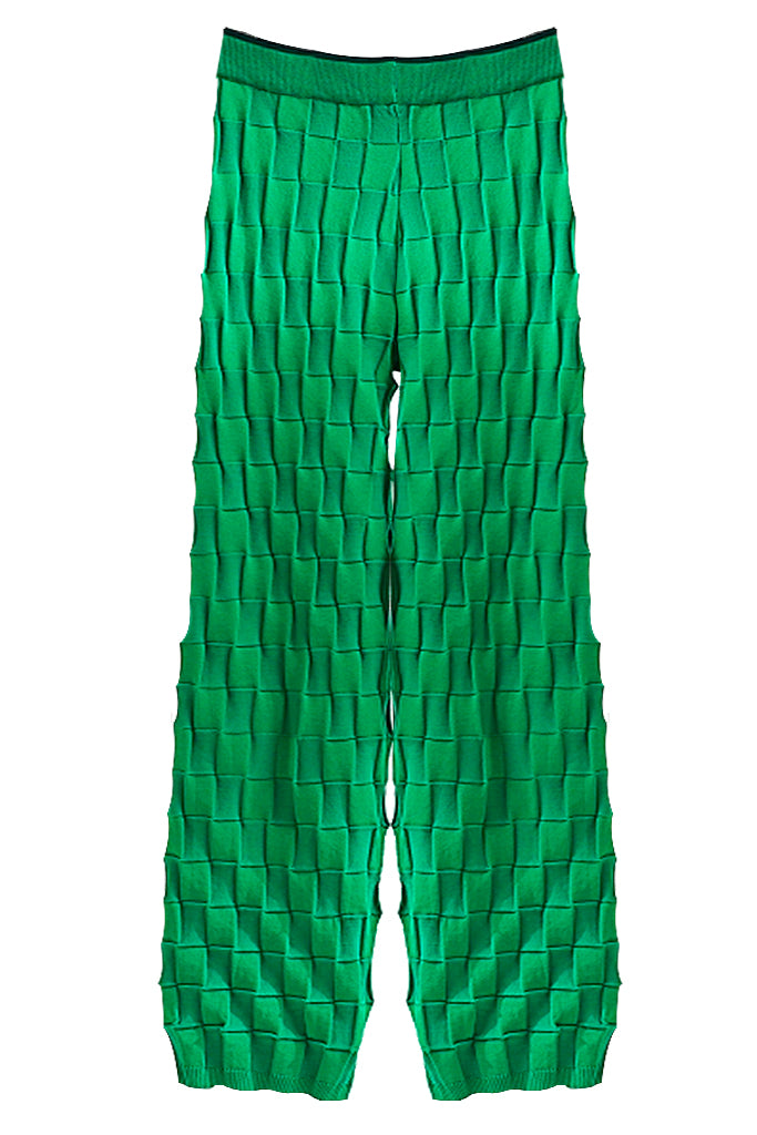 Alira Πράσινο Πλεκτό Σετ Τοπ και Παντελόνι