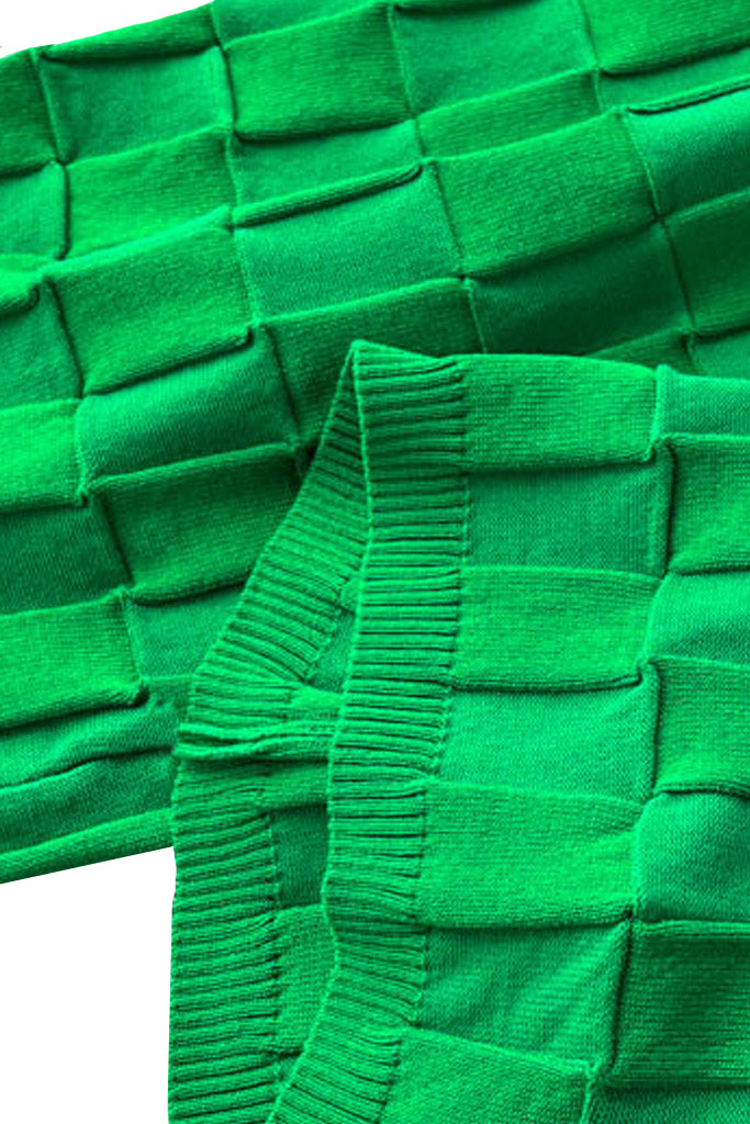 Alira Πράσινο Πλεκτό Σετ Τοπ και Παντελόνι