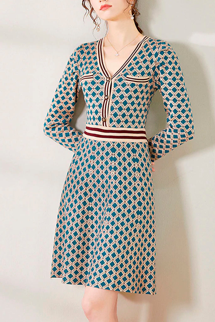 Arletta Πολύχρωμο Πλεκτό Φόρεμα | Γυναικεία Ρούχα - Φορέματα