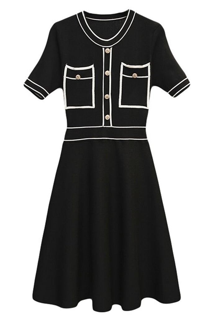 Meara Μαύρο Πλεκτό Φόρεμα | Γυναικεία Ρούχα - Φορέματα
