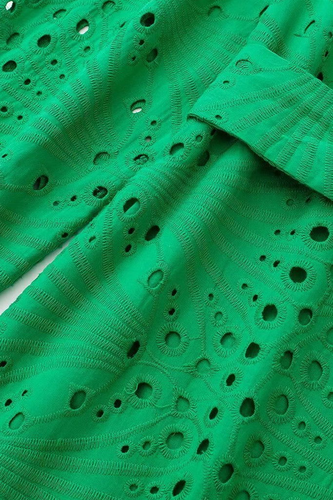 Jalia Πράσινο Φόρεμα με Διάτρητα Σχέδια | Γυναικεία Ρούχα - Φορέματα 