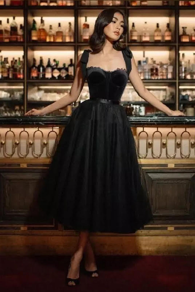 Piera Μαύρο Φόρεμα με Τούλι | Γυναικεία Ρούχα - Φορέματα - Βραδινά