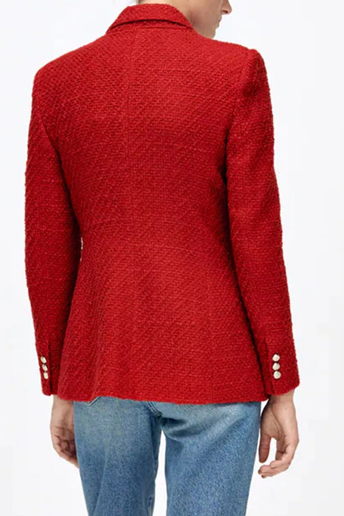 Idaty Κόκκινο Tweed Σακάκι Blazer | Γυναικεία Ρούχα - Σακάκια - Blazer