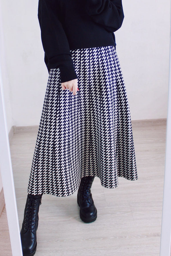 Zerta Γκρι Πλεκτή Φούστα | Γυναικεία Ρούχα - Φούστες - Πλεκτά | Zerta Grey Knit Skirt
