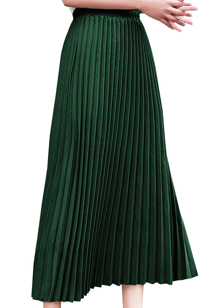 Πράσινη Μάξι Πλισέ Φούστα | Γυναικεία Ρούχα - Estelle
