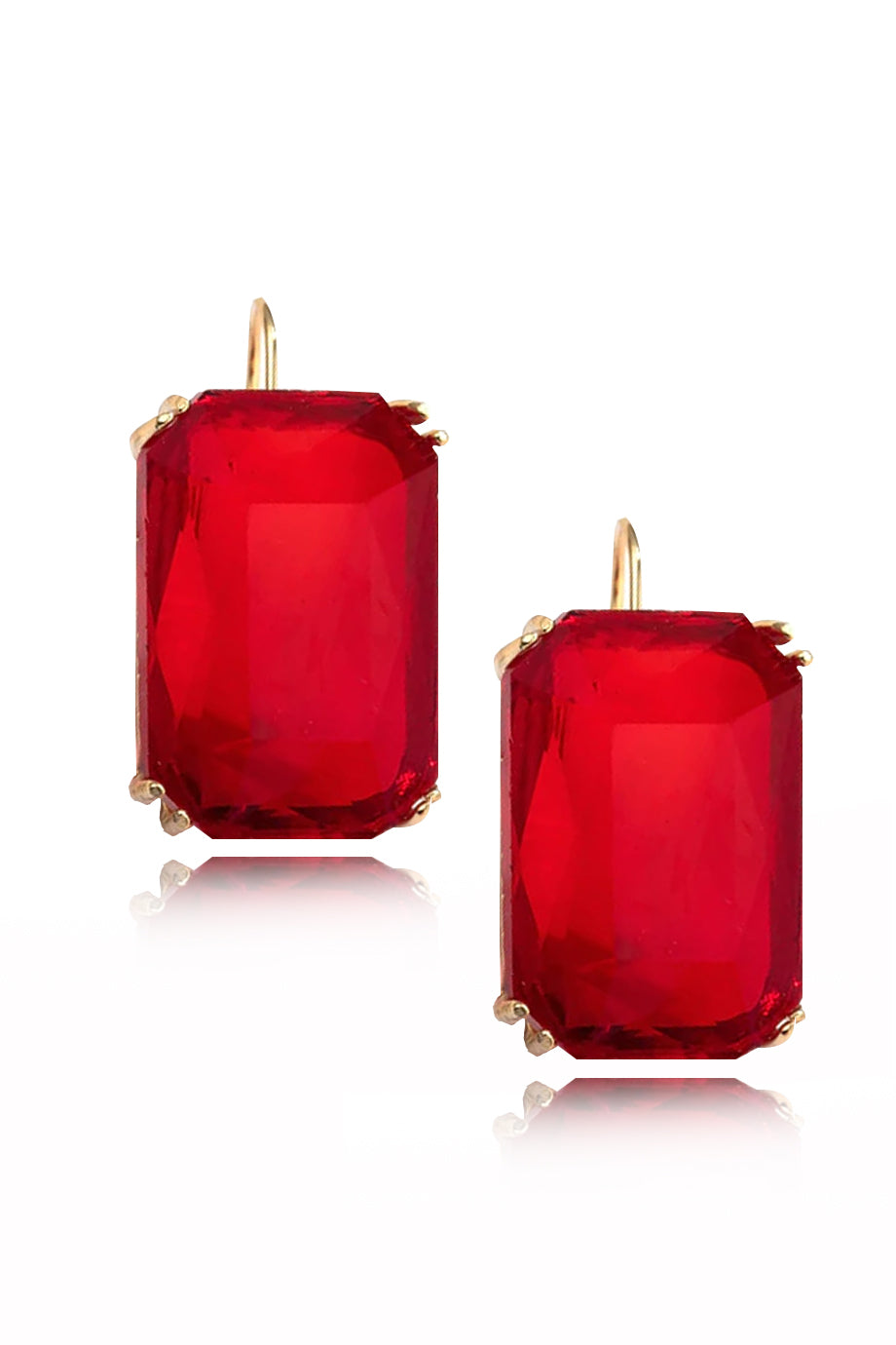 Alvina Red Crystal Earrings