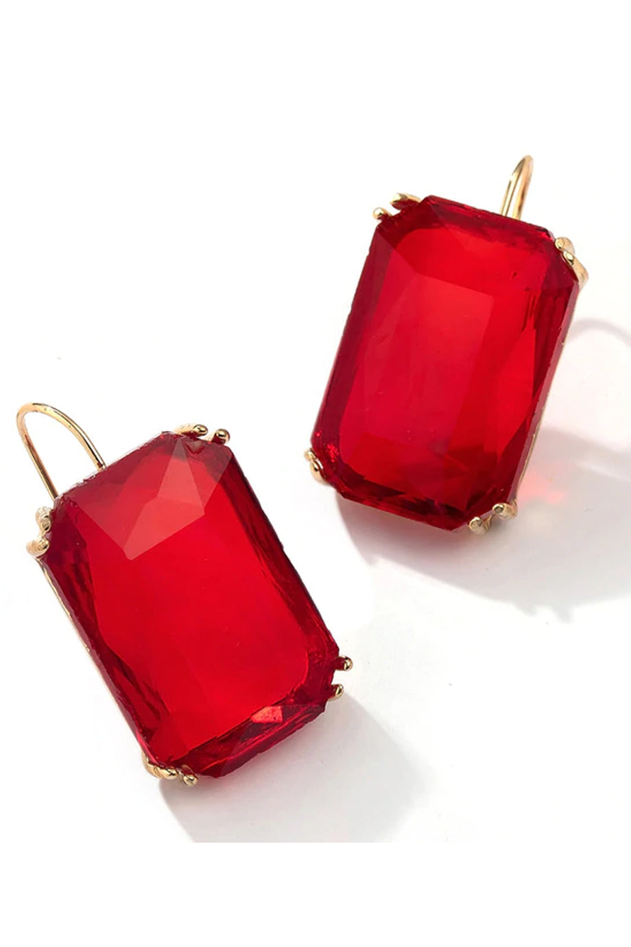 Alvina Red Crystal Earrings