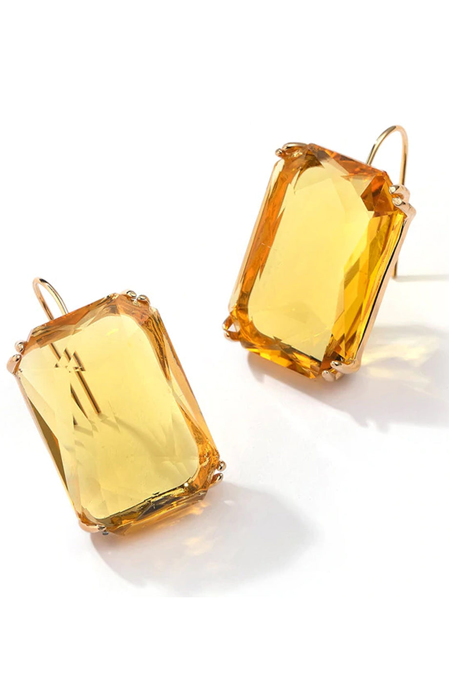 Κίτρινα Σκουλαρίκια με Κρύσταλλο | Κοσμήματα - PASQUETTE