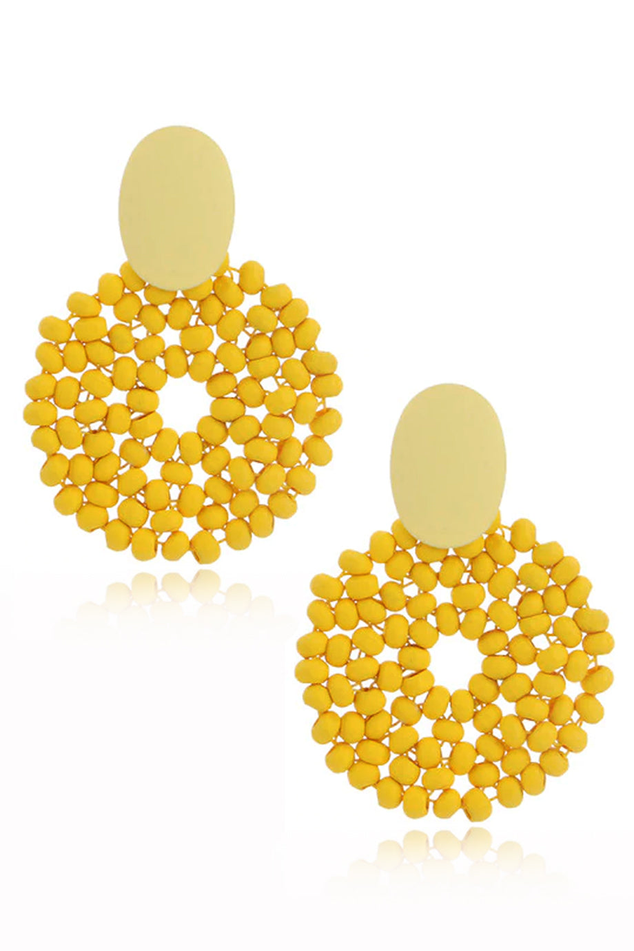 Κίτρινα Σκουλαρίκια με Χάντρες | Κοσμήματα - Σκουλαρίκια - Nassar
