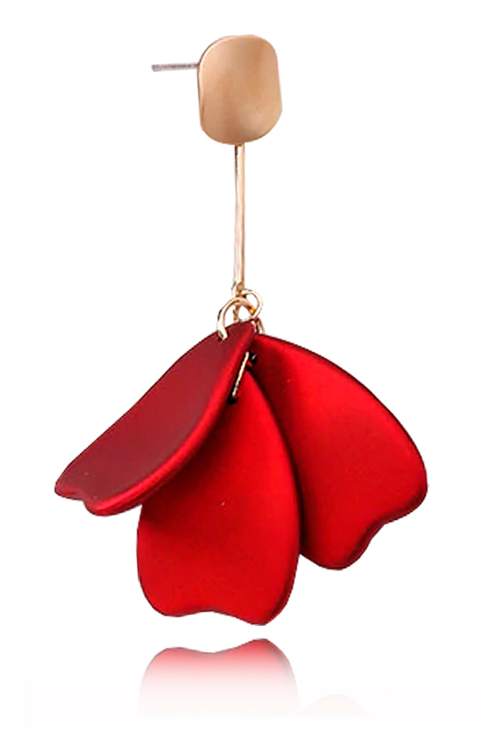 Petals Red Dangle Earrings
