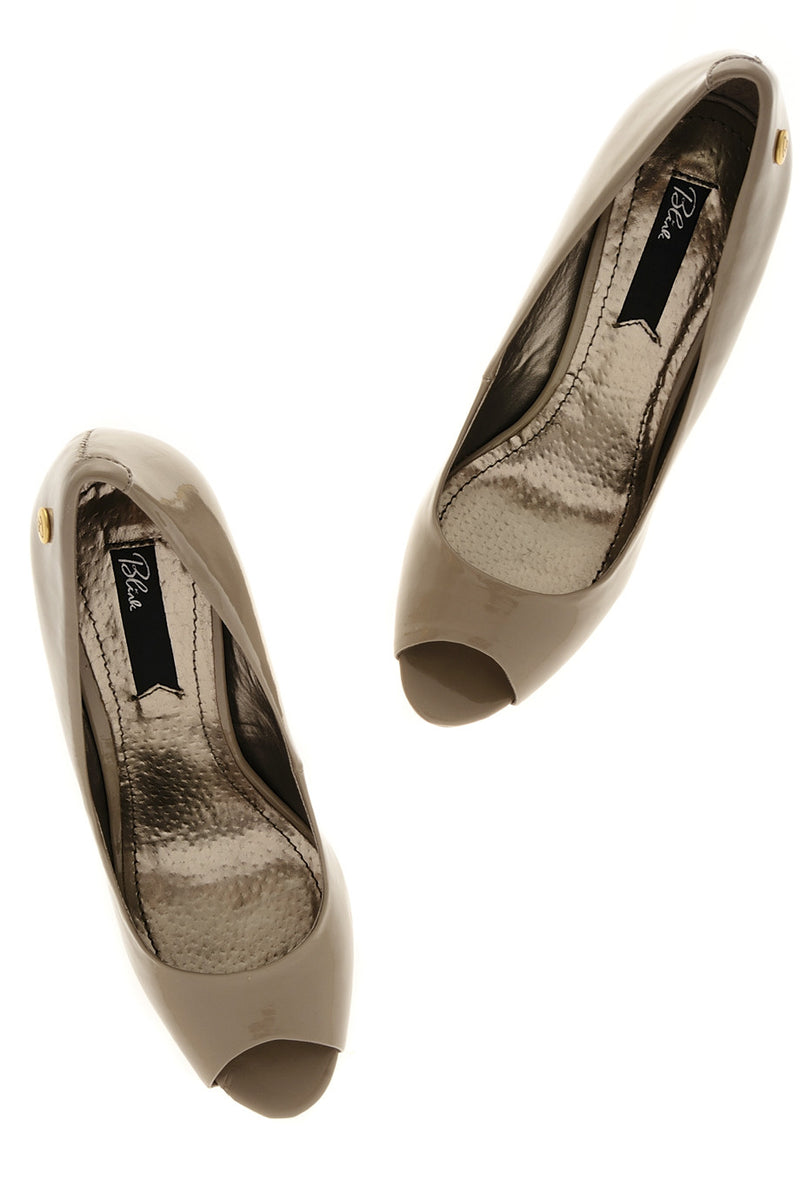 Γκρί Γόβες Λουστρίνι Peep Toe - Blink | Γυναικεία Παπούτσια