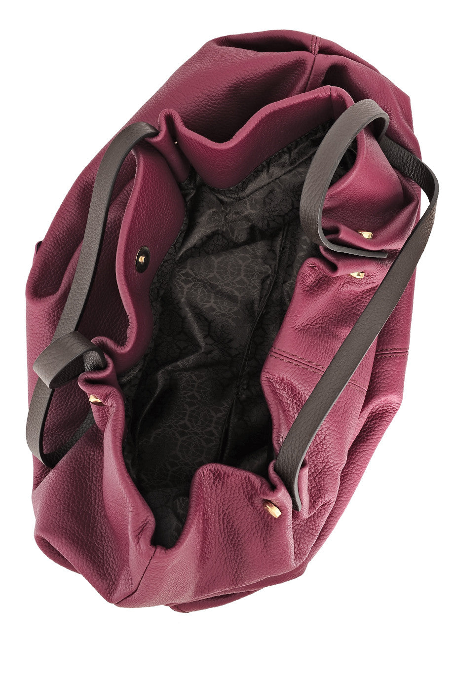 ADRIA Purple Leather Shoulder Bag