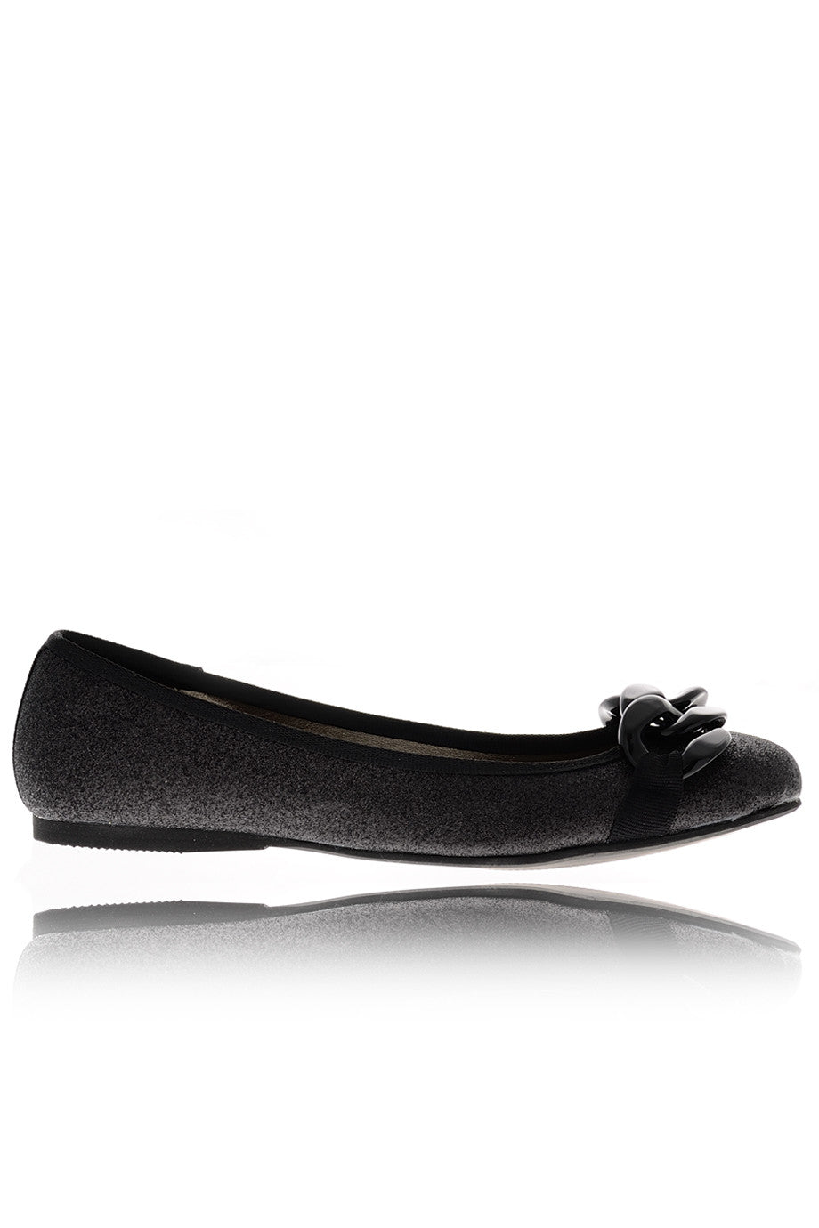 Μαύρες Γυαλιστερές Μπαλαρίνες | Γυναικεία Παπούτσια