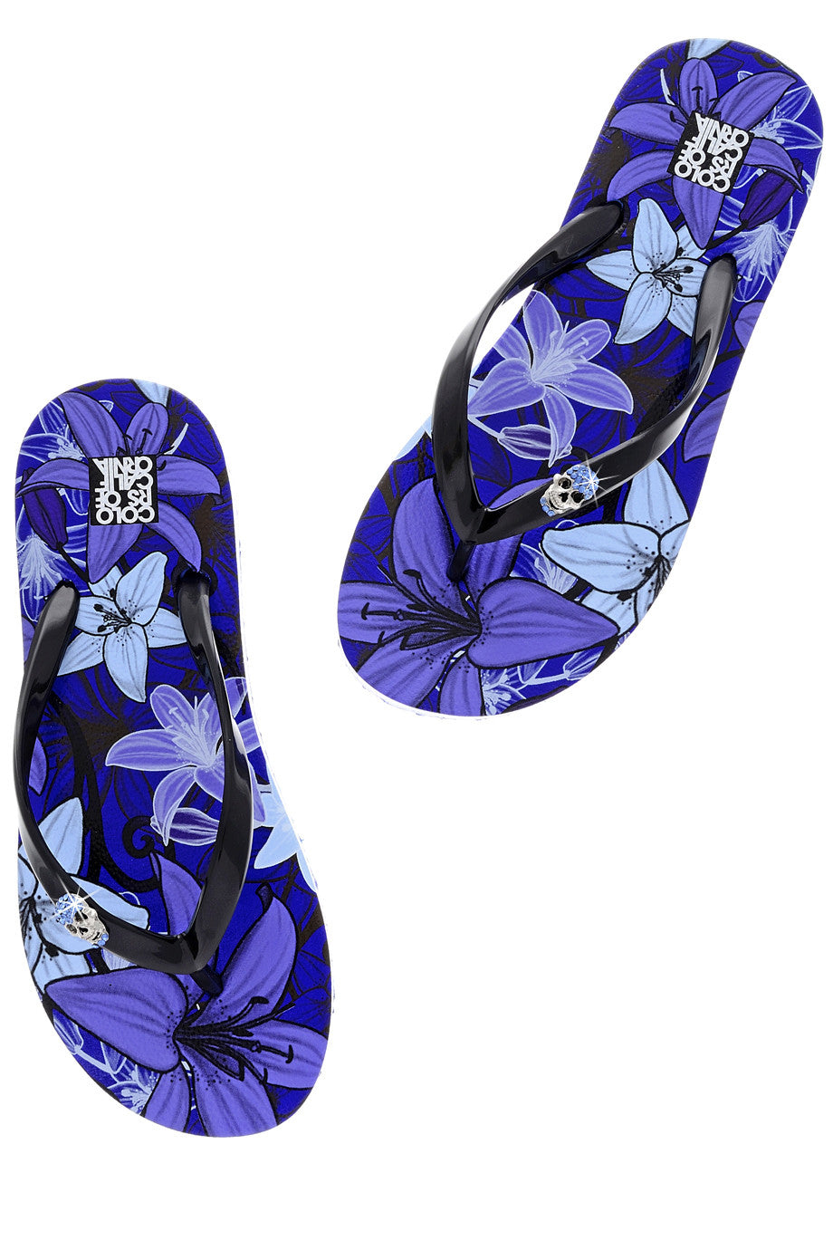 Μπλέ Σαγιονάρες Λουλούδια - Colors Of California | Γυναικεία Παπούτσια