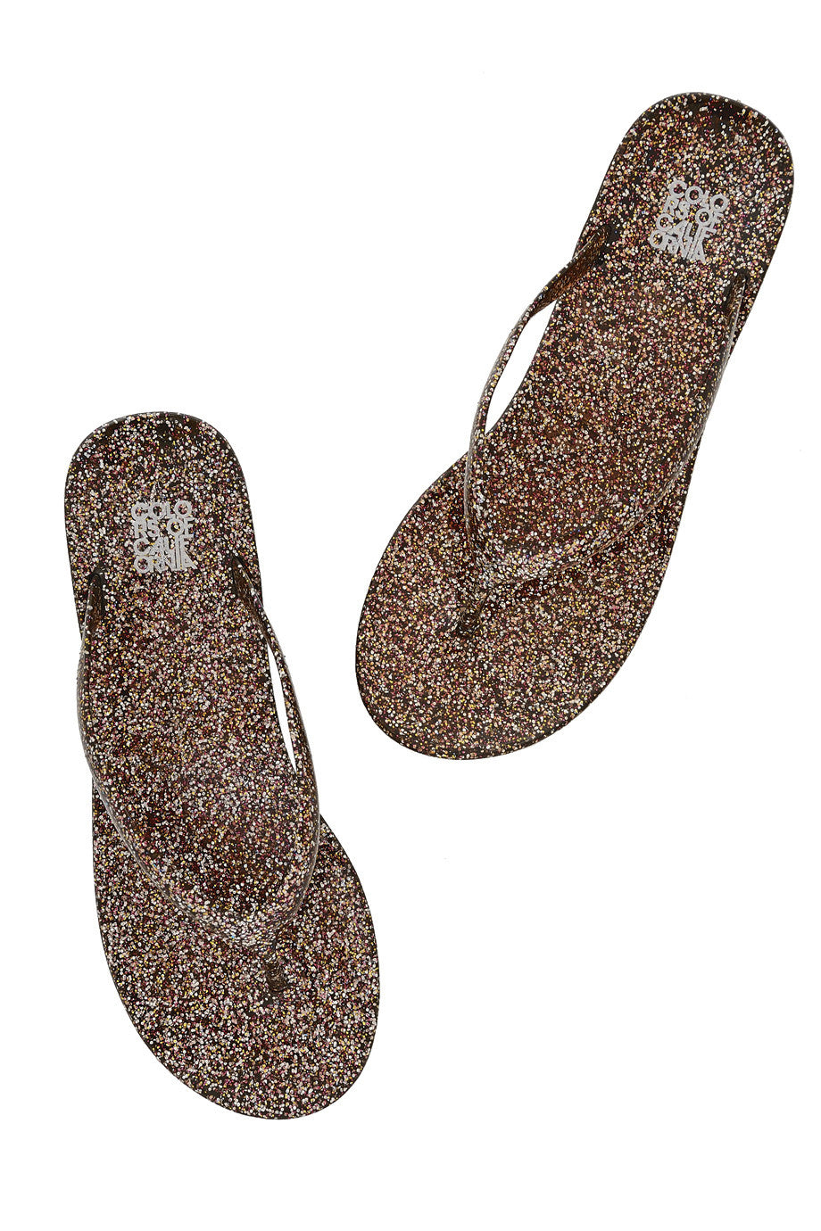 Μπρονζέ Σαγιονάρες με Glitter | Γυναικεία Παπούτσια