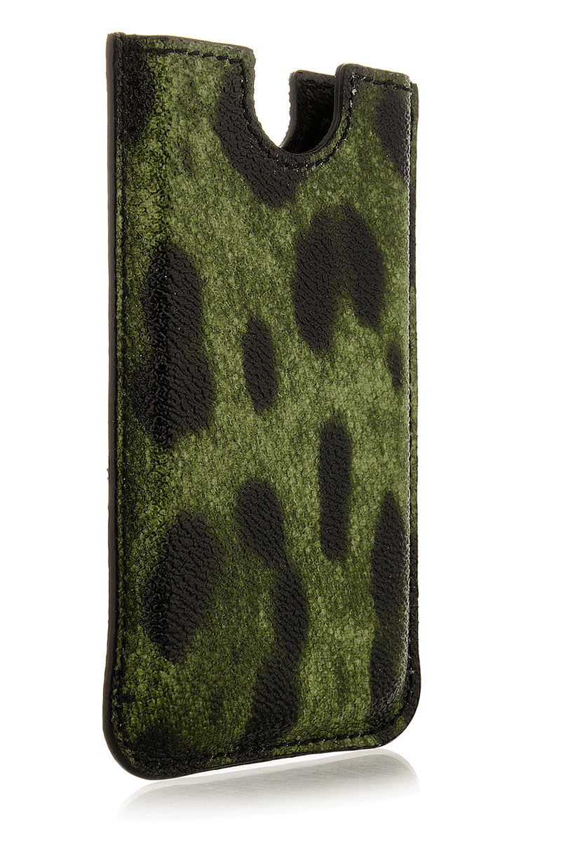 DOLCE & GABBANA - LEOPARD Πράσινη Λεοπάρ Θήκη Κινητού iPhone