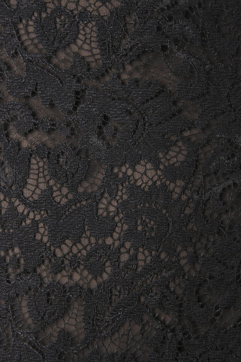 Γκρι Μαύρο Φόρεμα με Δαντέλα | Φορέματα - Dolce & Gabbana