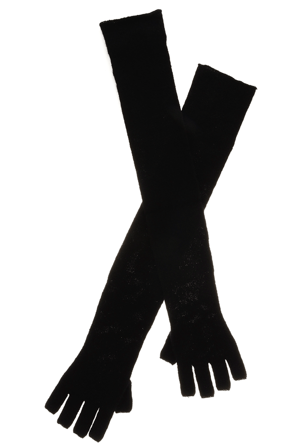 Μαύρα Μακριά Μάλλινα Μανίκια Γάντια - Enza Costa | Γυναικεία Γάντια