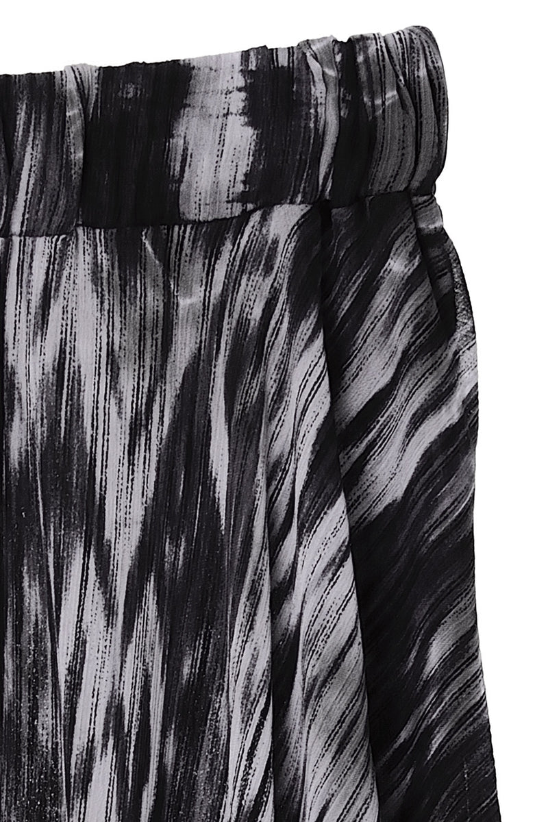 Γκρι Μαύρη Ασύμμετρη Φούστα | Φούστες