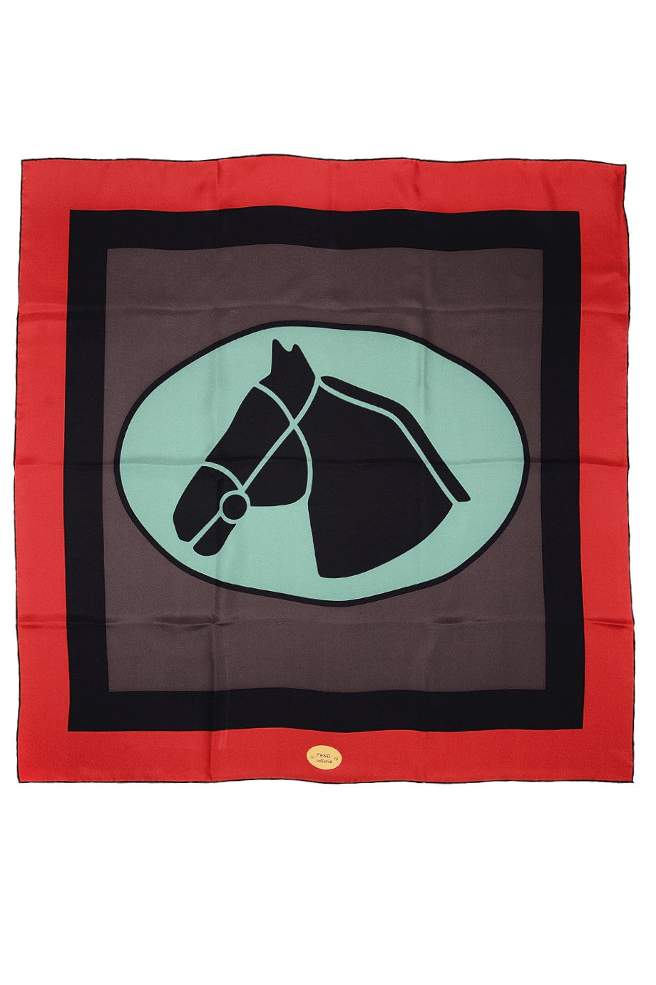 HORSE WARHOL Patterned Silk Scarf