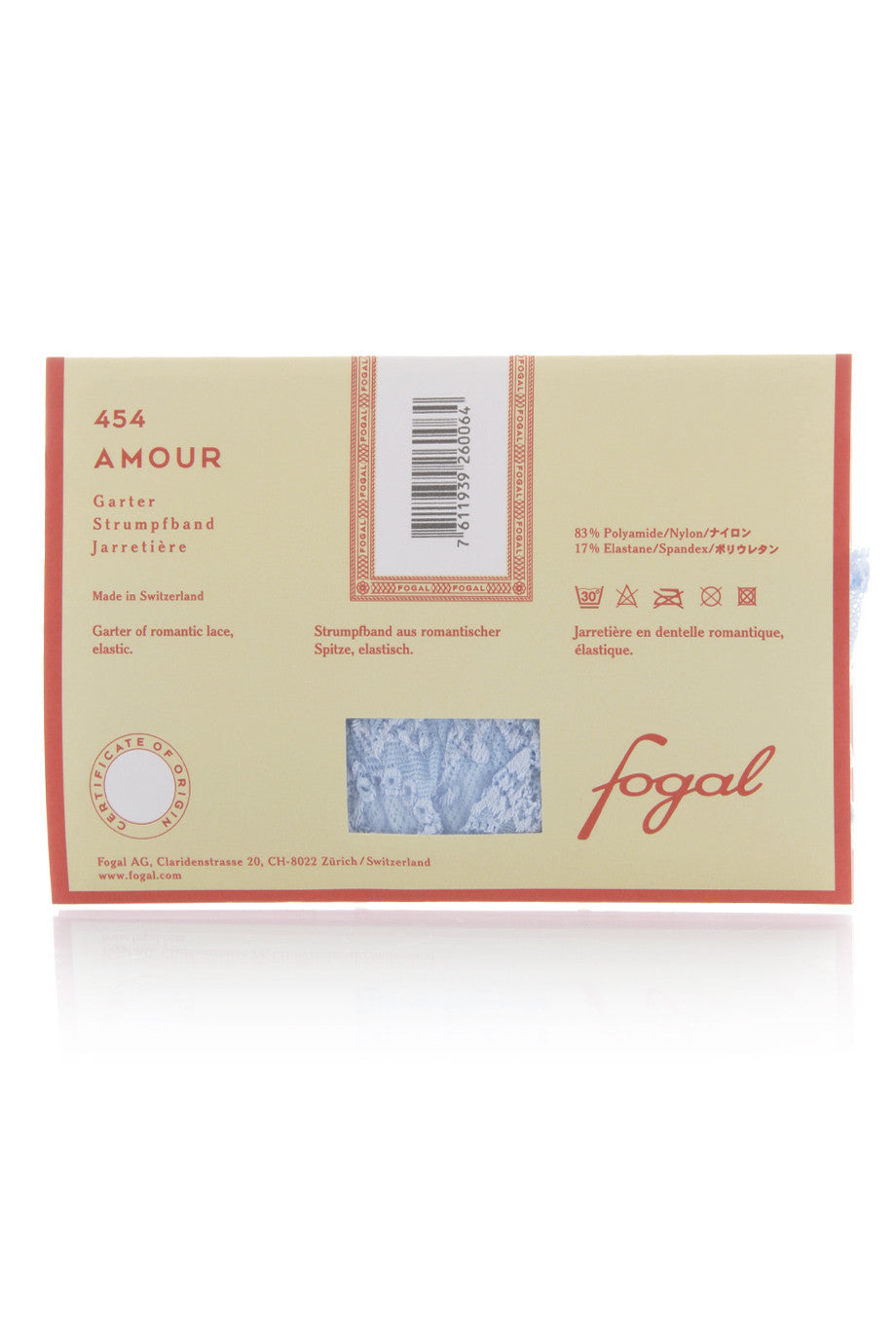 Ανοιχτές Γαλάζιες Καλτσοδέτες - Fogal 454 Amour | Γυναικεία Εσώρουχα