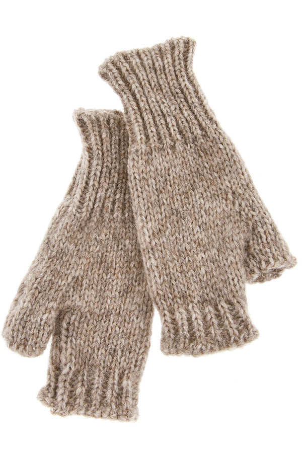 Μπεζ Χωρίς Δάκτυλα Μάλλινα Γάντια - Inverni | Γυναικεία Γάντια