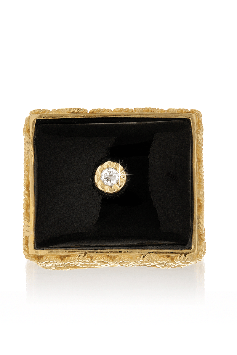 Επίχρυσο Δαχτυλίδι με Μαύρο Όνυχα - Isharya | Κοσμήματα