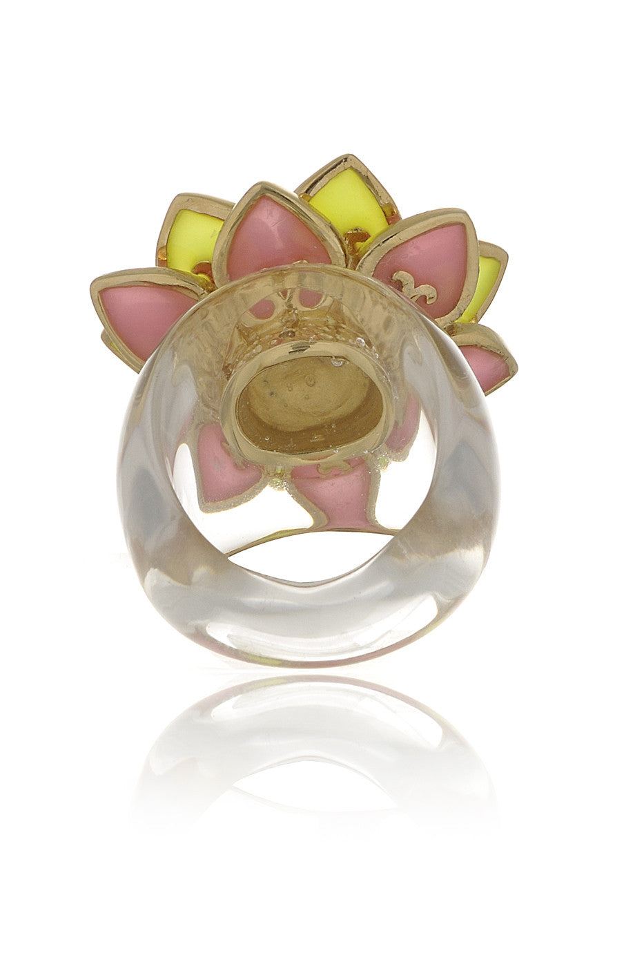 Ροζ Διάφανο Δαχτυλίδι - Isharya | Κοσμήματα