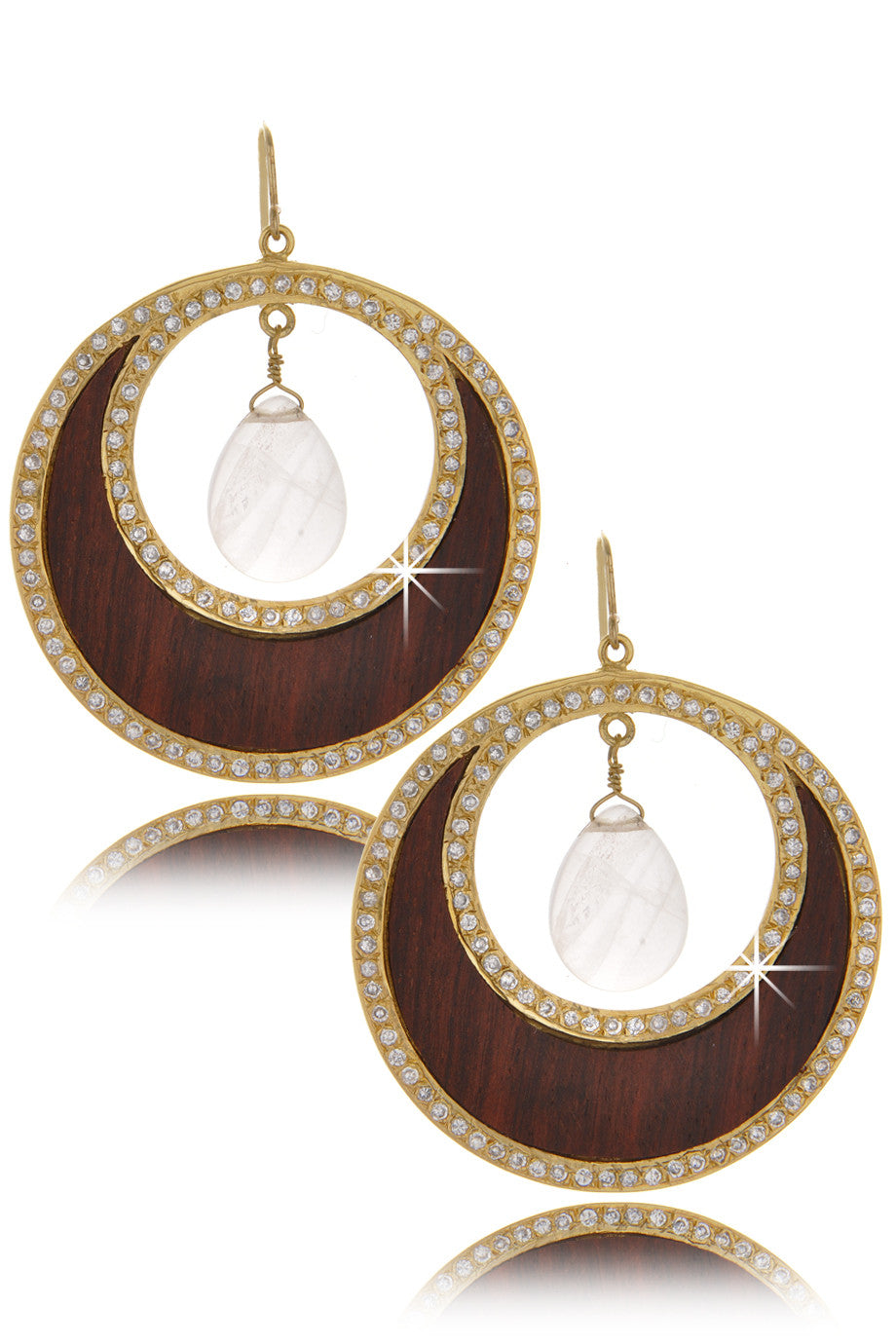 Σκουλαρίκια Κρίκοι με Κρύσταλλα - Isharya | Κοσμήματα