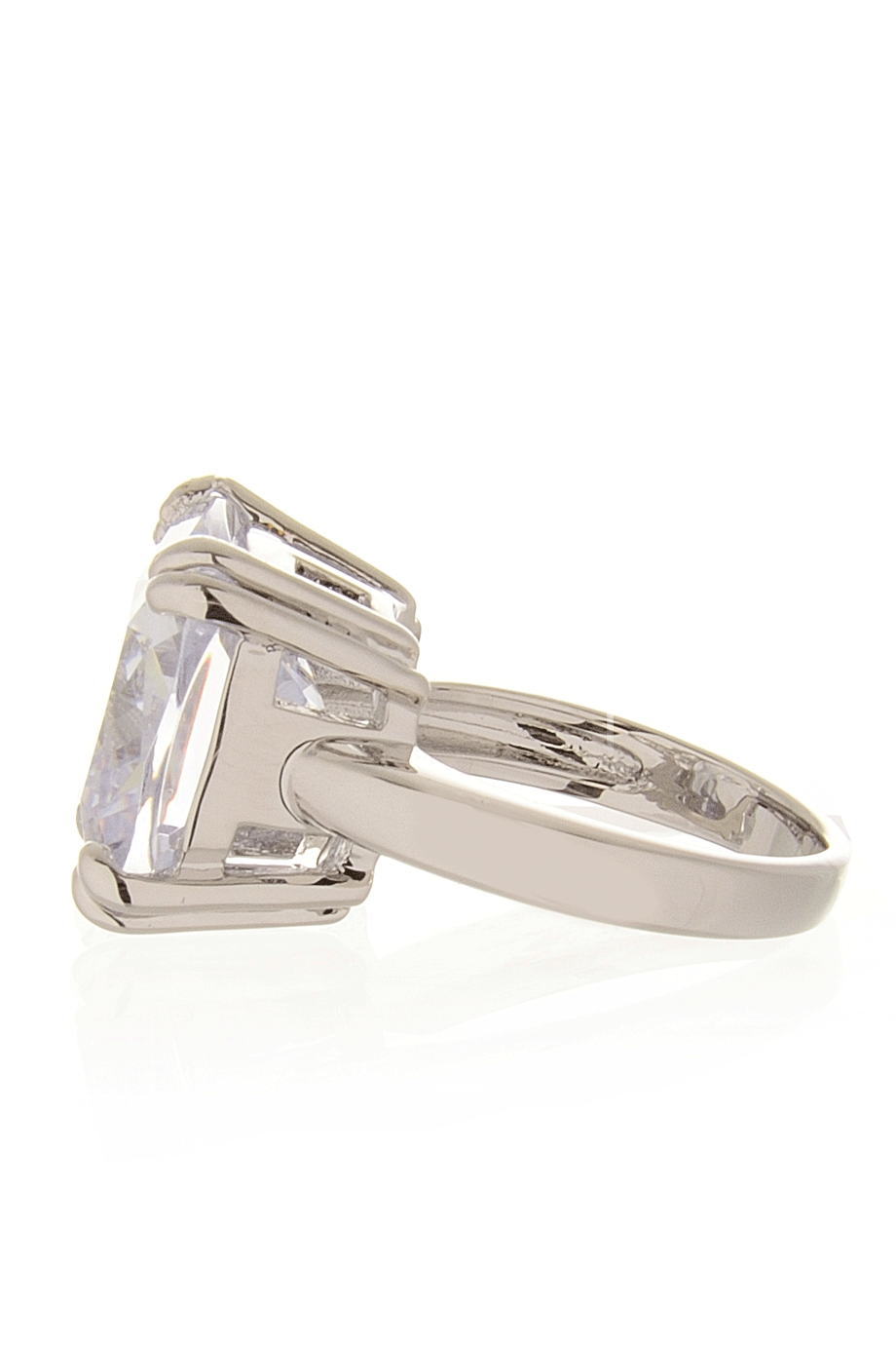 Beatrice Τετράγωνο Δαχτυλίδι με Ζιρκόν - Kenneth Jay Lane | Κοσμήματα Rings Beatrice Silver Crystal Ring