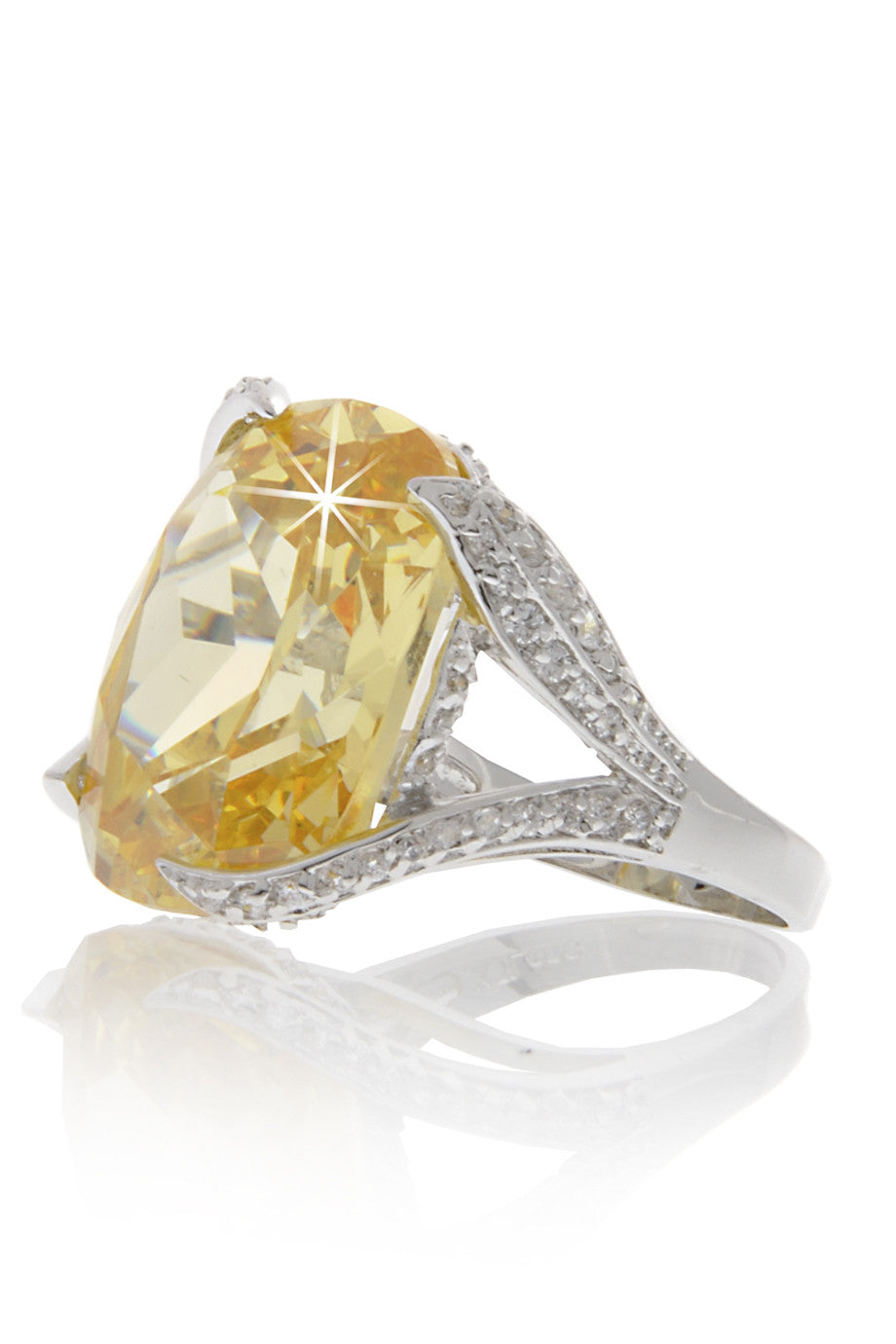 Κίτρινο Δαχτυλίδι με Κρύσταλλο - Kenneth Jay Lane | Κοσμήματα