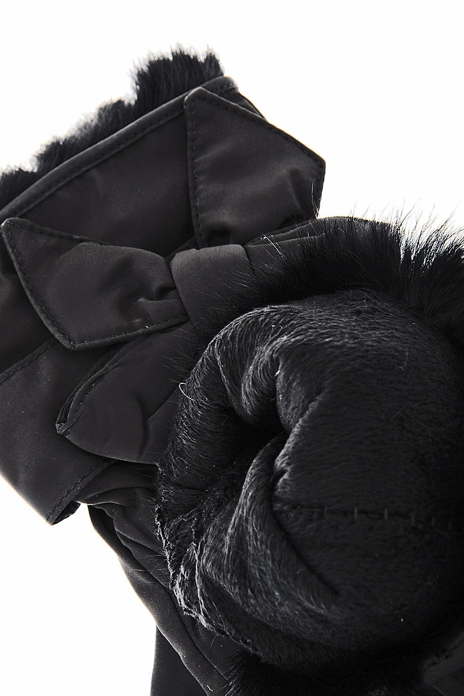 Μαύρα Γάντια με Φιόγκο | Γυναικεία Γάντια