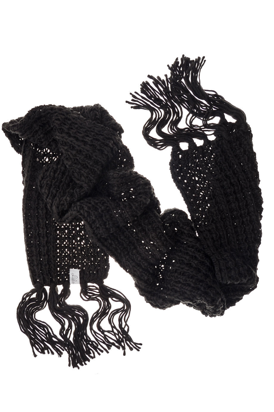 BERN Black Wool Scarf