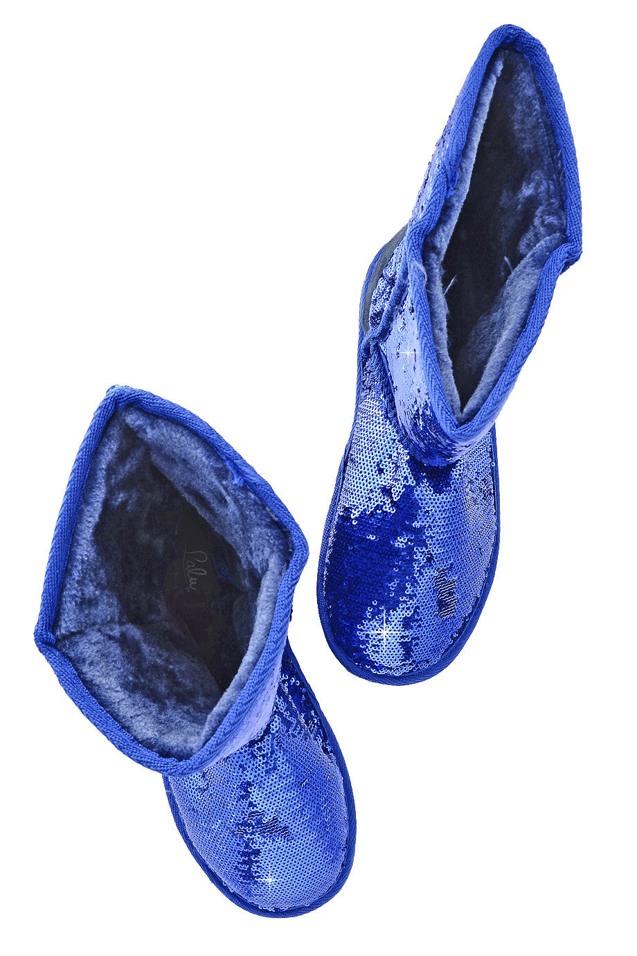 Mπλε Μπότες με Παγιέτες | Γυναικεία Παπούτσια