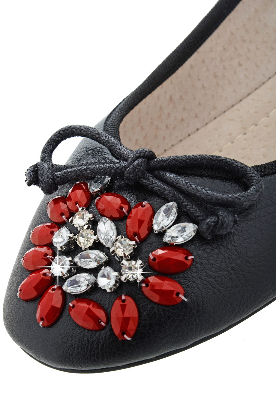 Mαύρες Μπαλαρίνες με Κρύσταλλα | Γυναικεία Παπούτσια