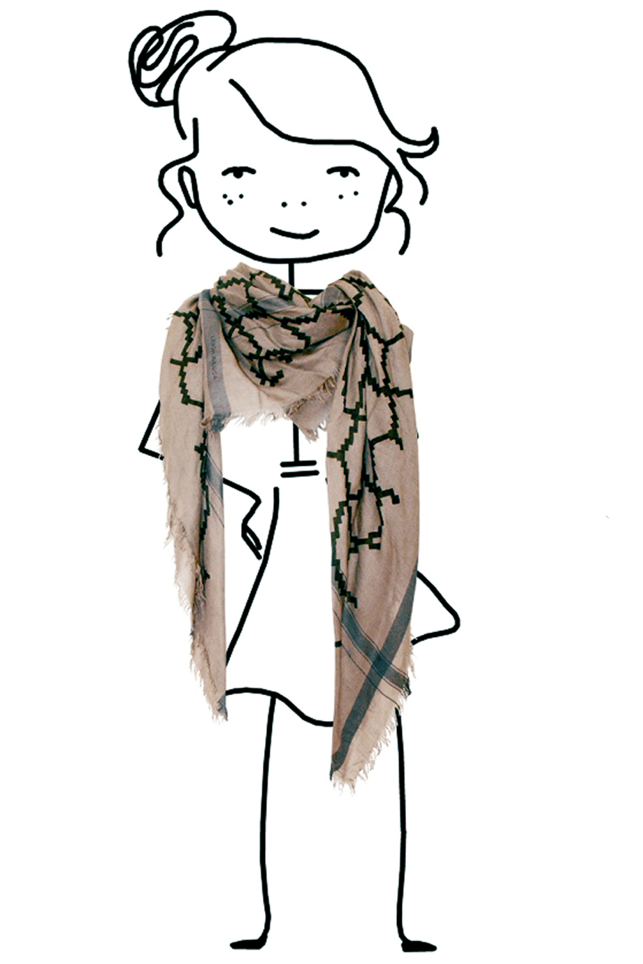 ROME Gray Brown Scarf