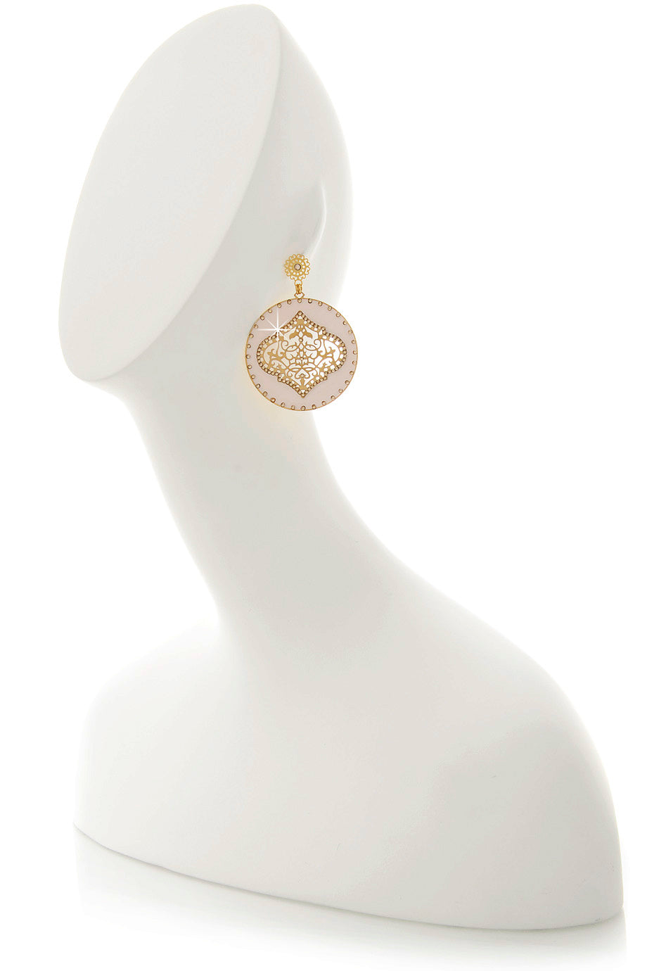 Ροζ Σκουλαρίκια με Κρύσταλλα Swarovski - LK Designs | Κοσμήματα