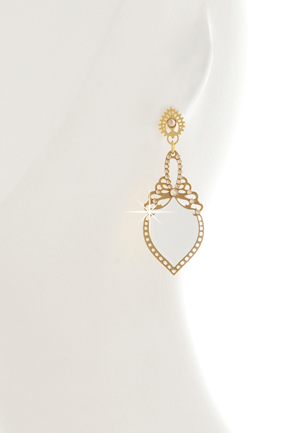 Μικρά Λευκά Σκουλαρίκια - Lk Designs | Κοσμήματα